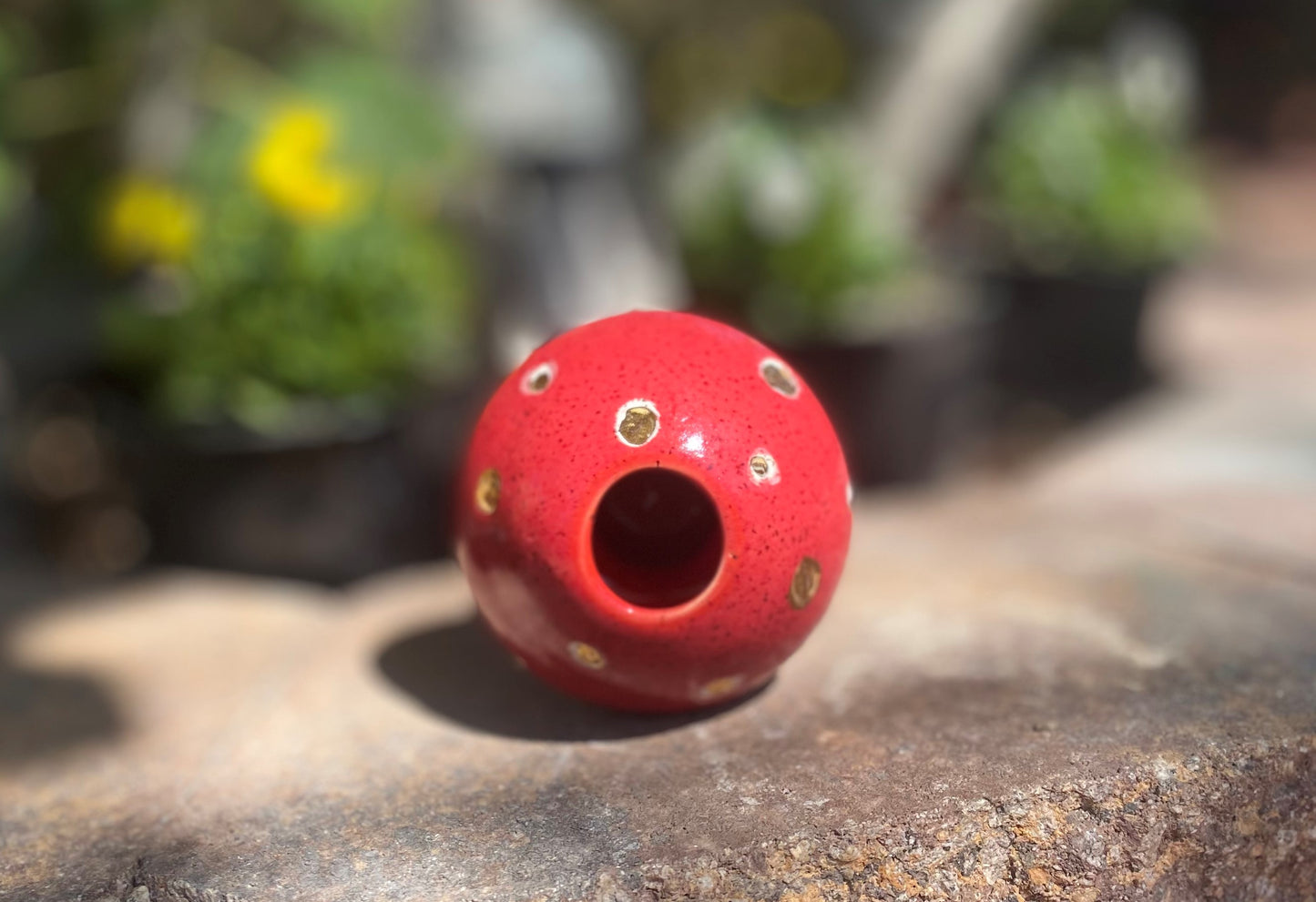 Red Mushroom Bud Vase 2