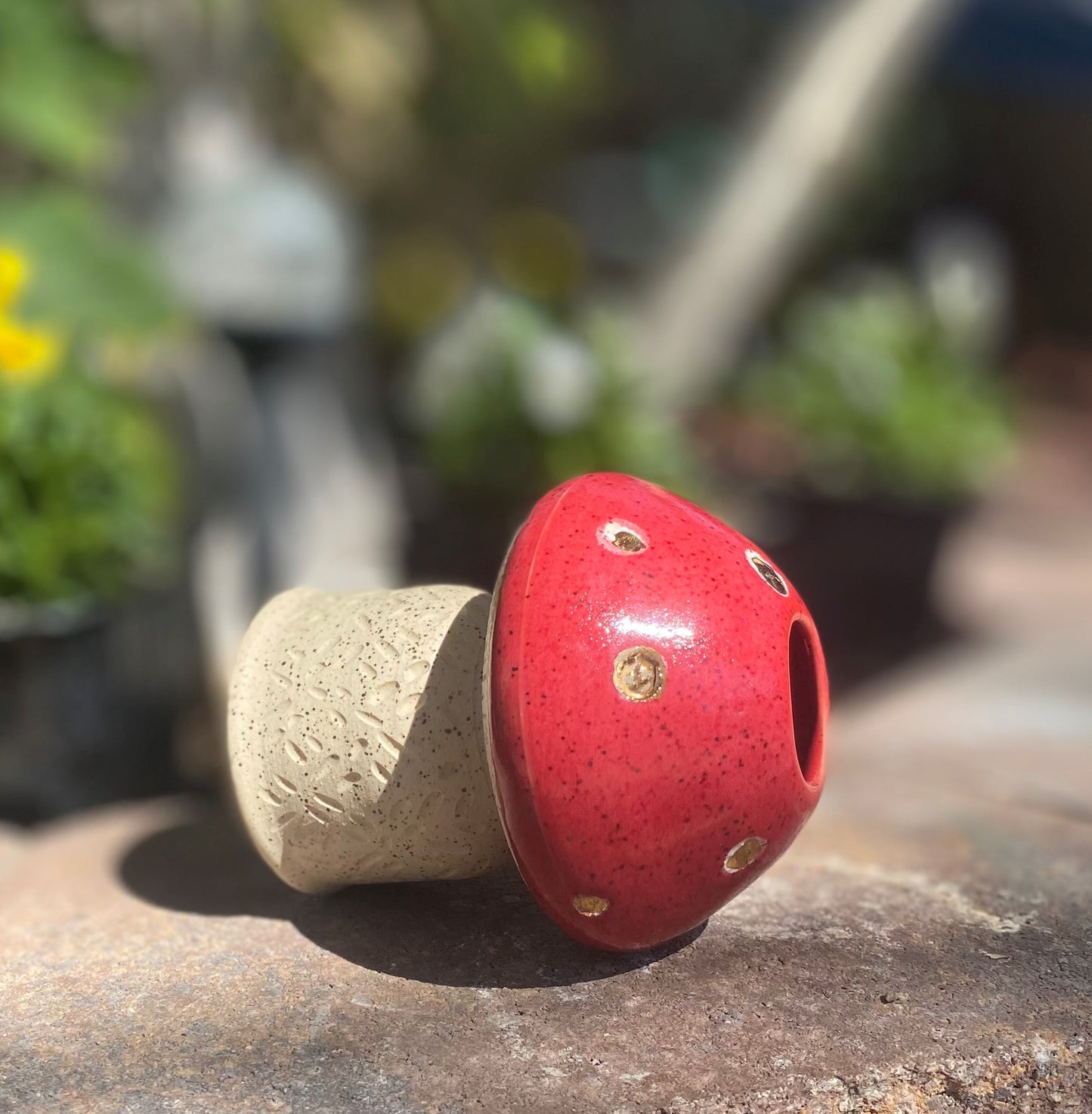 Red Mushroom Bud Vase 2