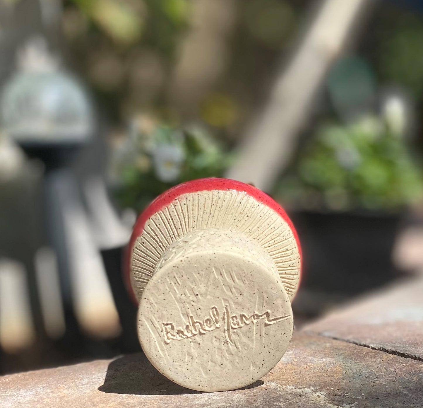 Red Mushroom Bud Vase 2