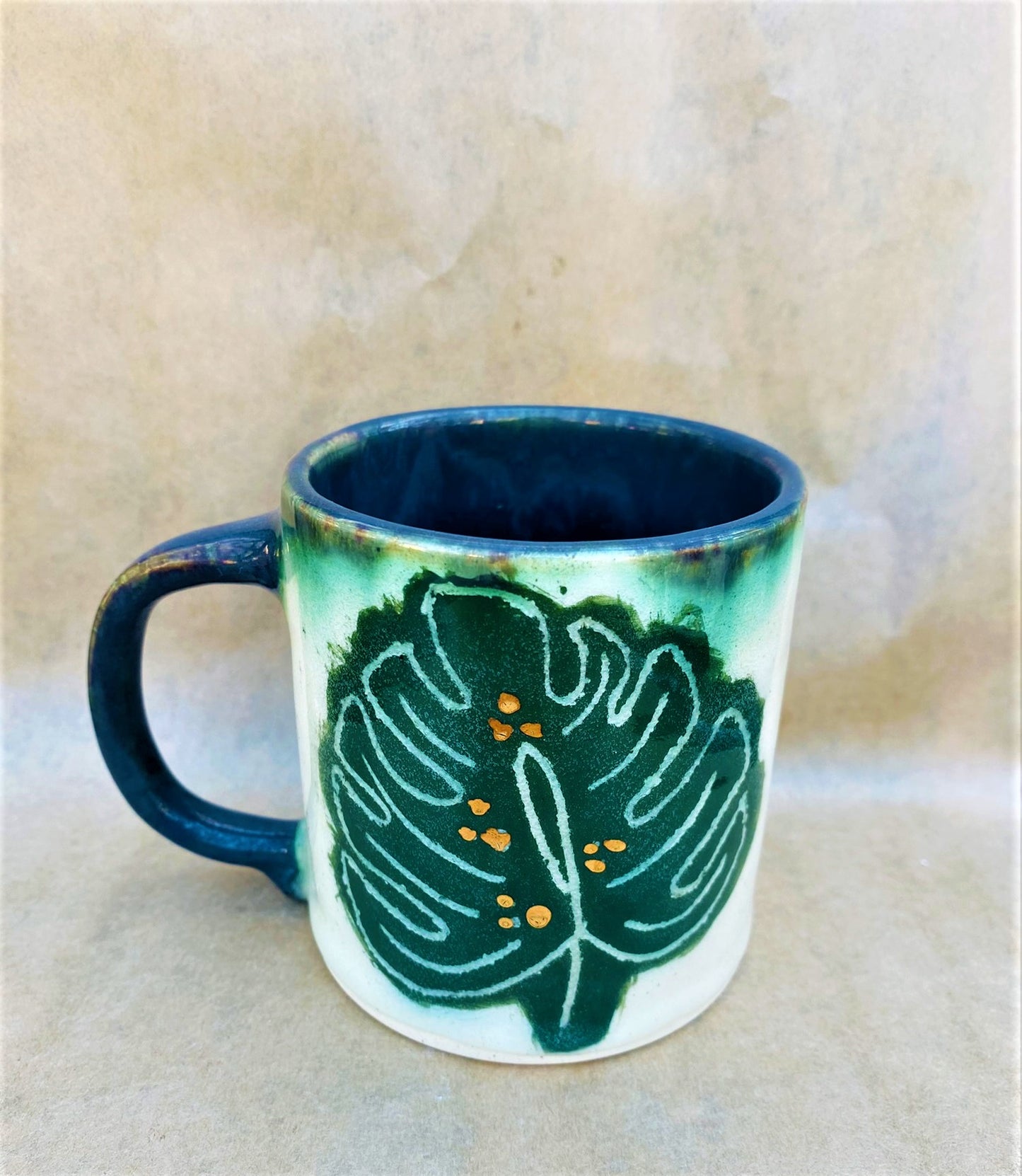 Golden Monstera Mug